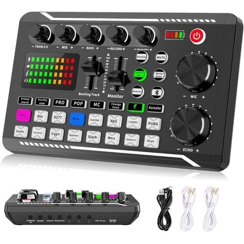 Professional Mixer Live Sound Card And Effects With Dj Mixer