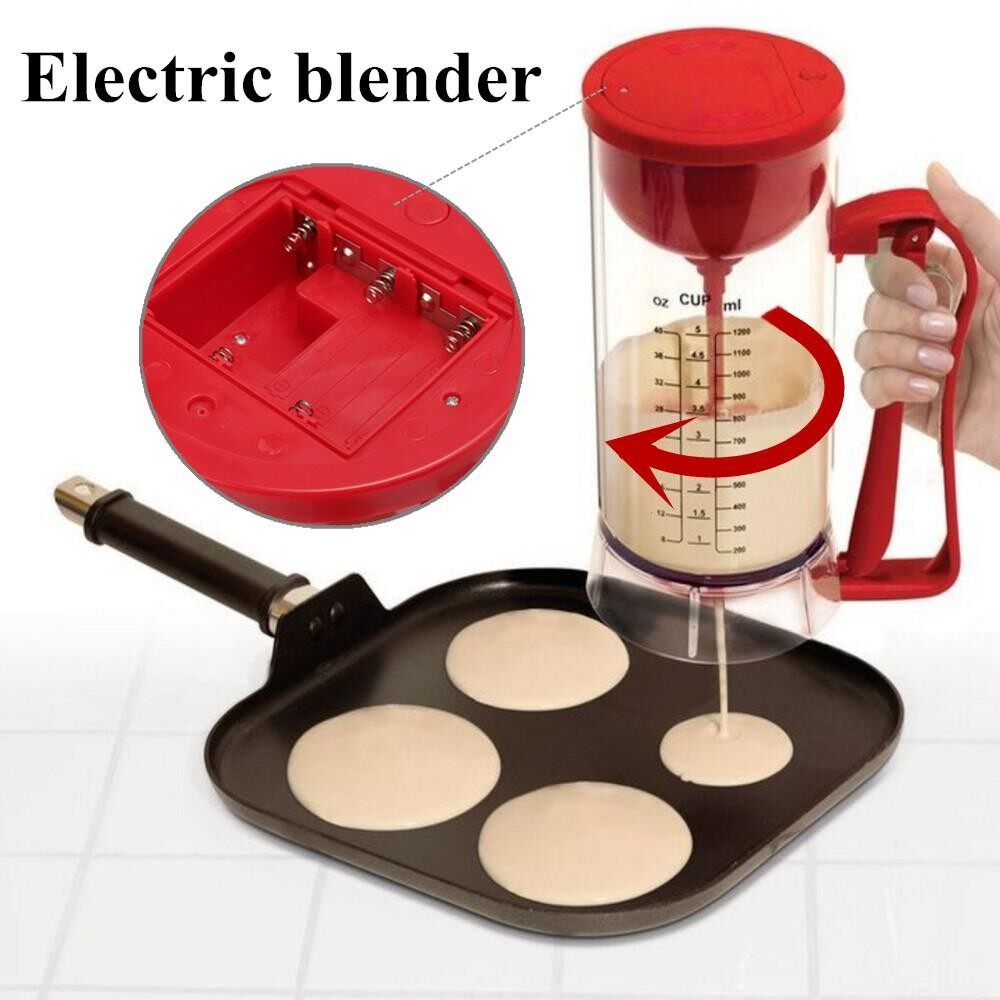 Cordless Electric Pancake Cupcake Waffles Batter Mixer Dispenser Maker Machine