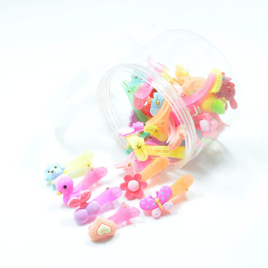 50pcs Cute Kids Baby Crocodile Clips Multicolor Hair Clips