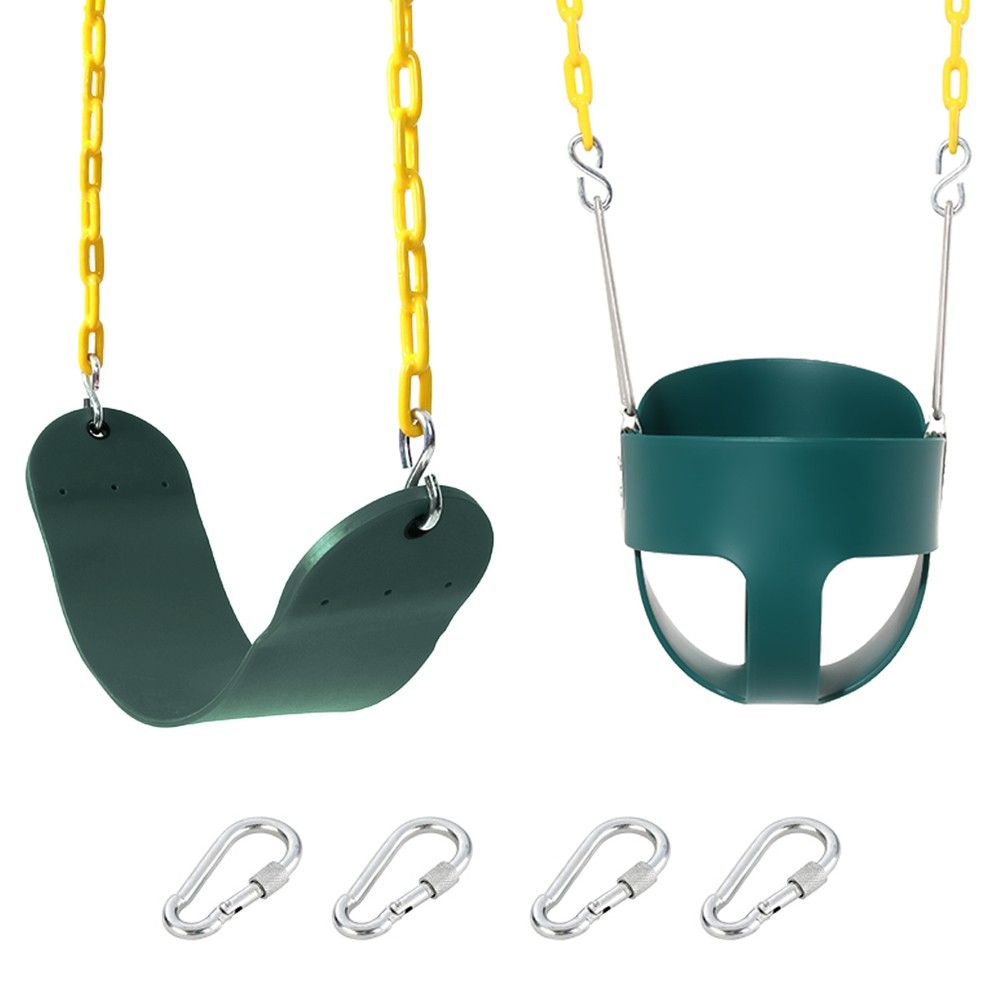 High Back Full Bucket Toddler Swing And Heavy Duty Swing Set