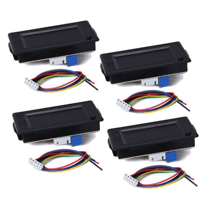 4pcs 312 Bits 200V 50A DC Digital Panel Amp Volt Current Meter