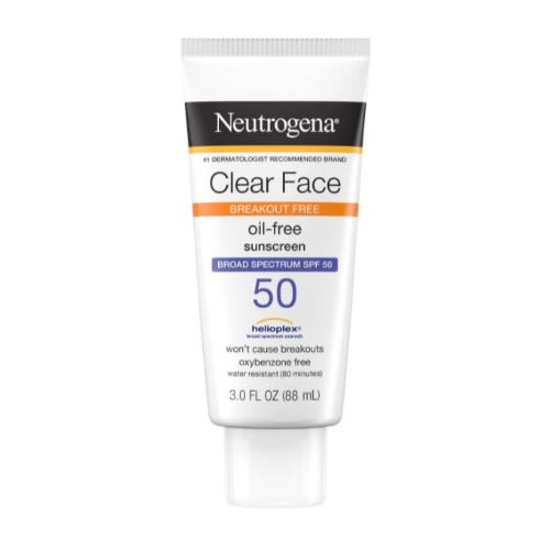 Clear Face Oil-Free Sunscreen Spf 50 Acne-Prone Skin - 88ml
