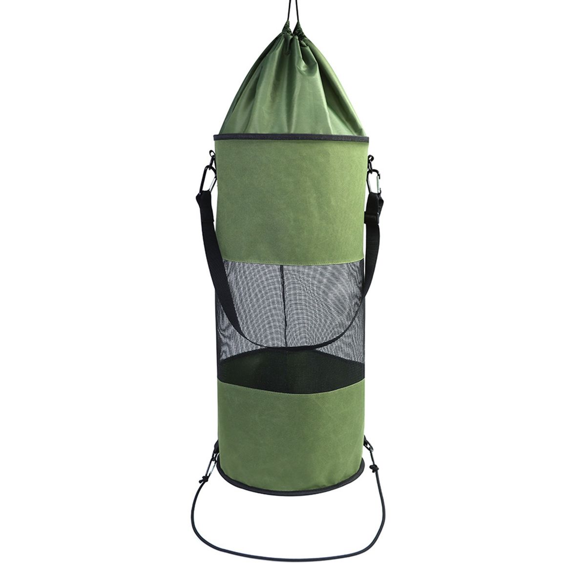 Boats Garbage Bag Breathable Mesh Bag Foldable Clothes Army Green