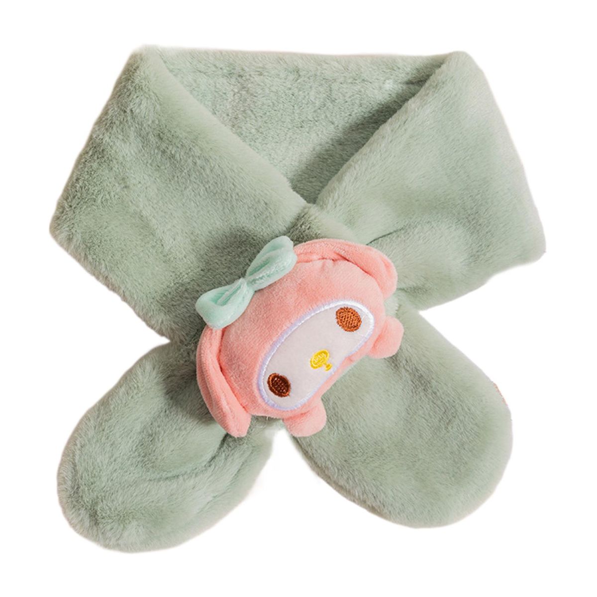 Neck Winter Scarf Washable Baby Kids Scarf Green