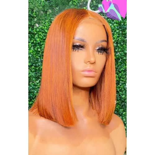 Ginger Orange Bob Wig With Closure