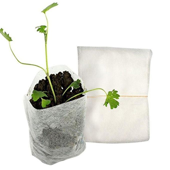 100 Pcs Environmental Protecting Nursery Pots Seedling Raising Storage Bags