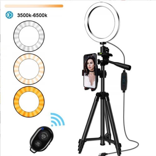 10 Live Ring Light Led Ring Light With Tripod Stand And Phone Holder
