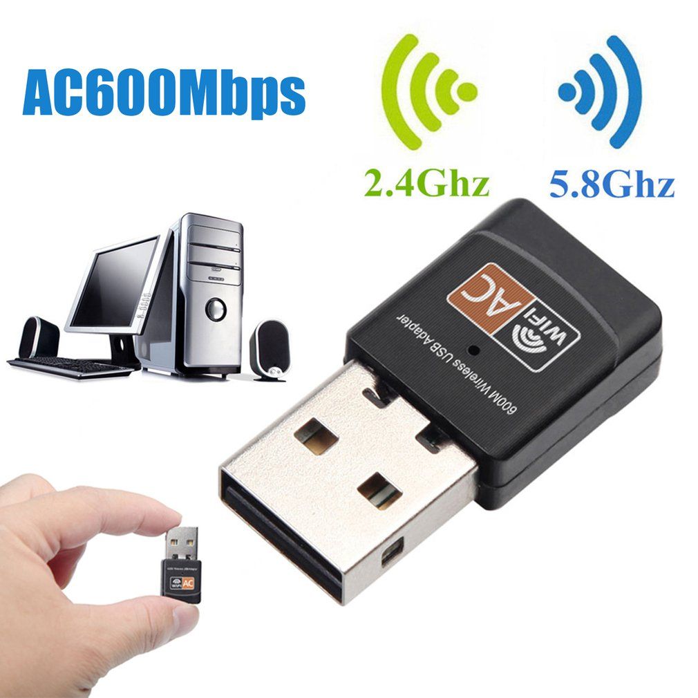 Free Driver USB Wifi Adapter 600Mbps Wi Fi Adapter 5.8ghz
