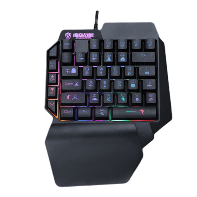 One Handed 35 Key Me Hani Al Gaming Keyboard Ba Klit Portable Mini Keyboard-black