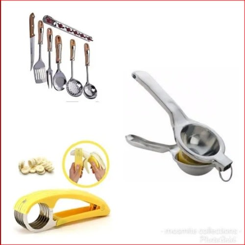 Banana Slicer + Lemon Squeezer + 7 Pieces Kitchen Tools