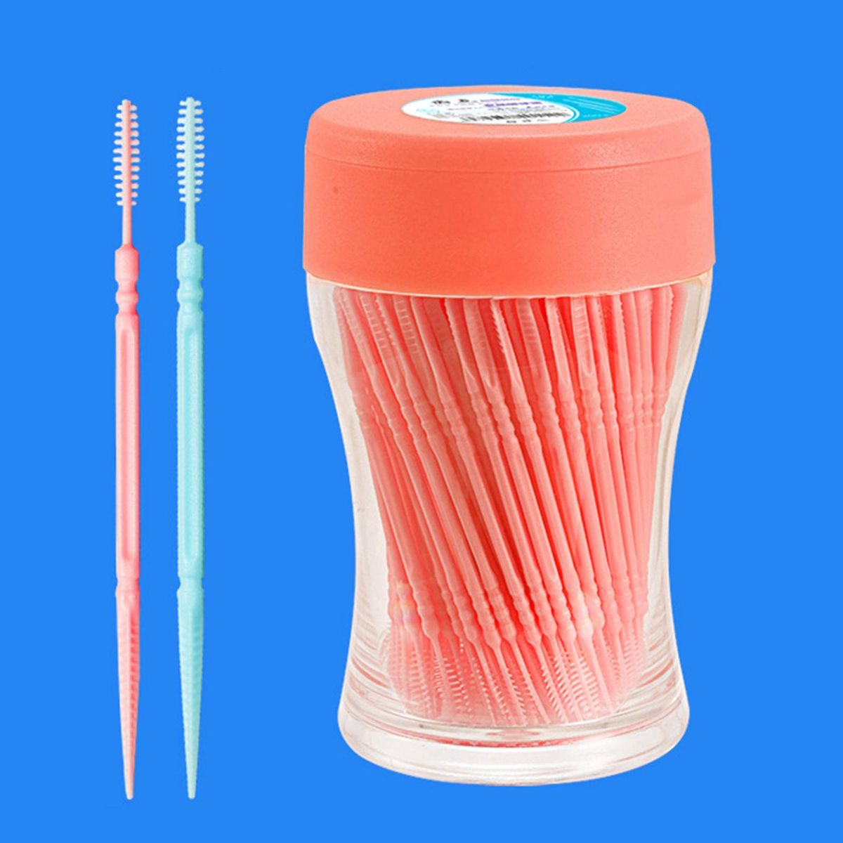 200 Pieces Toothpicks Tooth Cleaning Tool  Yellow