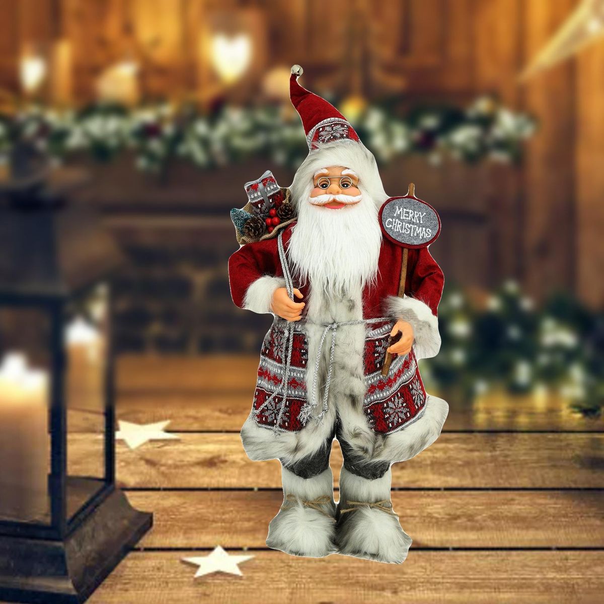 Simulation Santa Claus Figures Desktop Decoration Standing Style 1