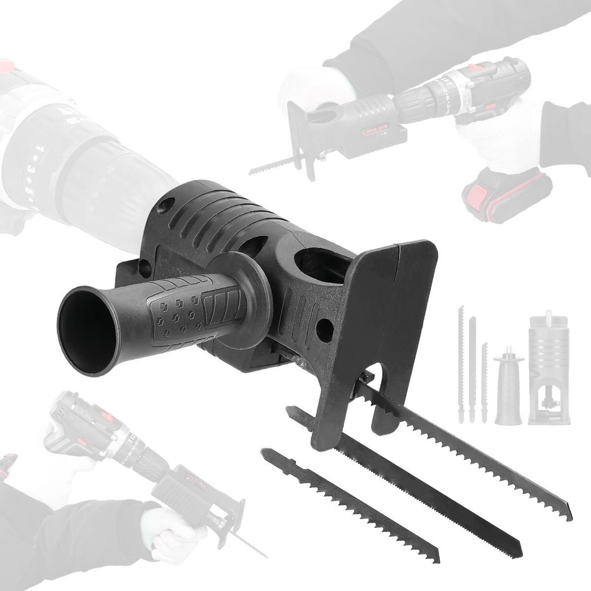 Electric Drill Modified To Electric Saws Accessory