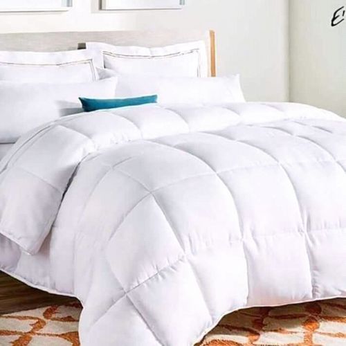 Plain White Duvet, Bedsheet And Pillowcases