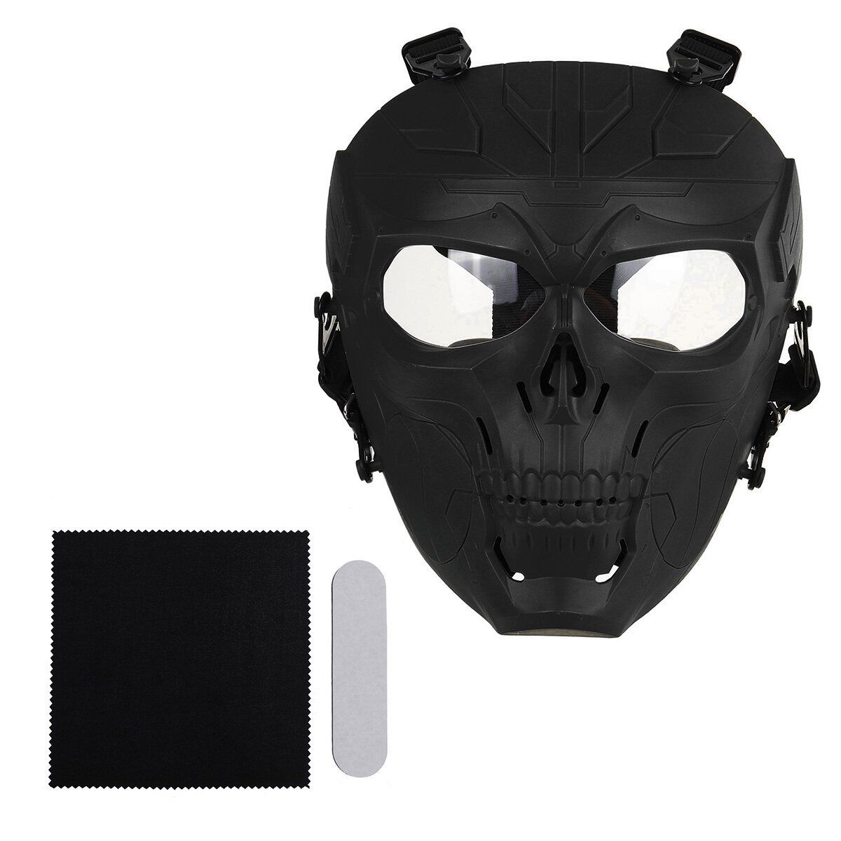 Paintball Ma.ks Full Face Skull Ma.k Halloween Dcoration Adult Gift Black