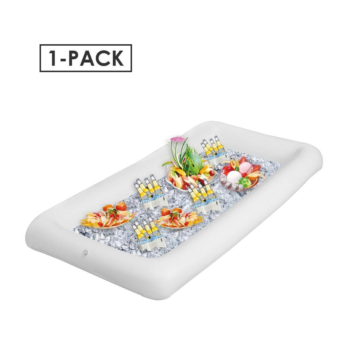 Pvc Inflatable Ice Bar Inflatable Salad Bar Inflatable Ice Pool Beverage Ice Trough Ice Bucket White One Pack