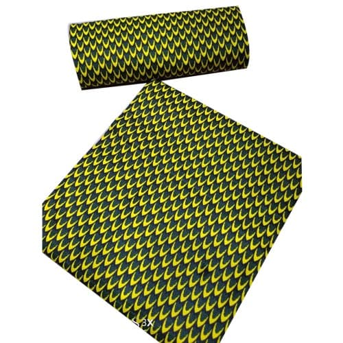 Ankara Fabric - Yellow & Black - 6 Yards