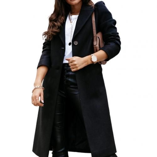 Woman Jacket Autumn Winter Long Sleeve Coat Women  Lapel Collar Coat
