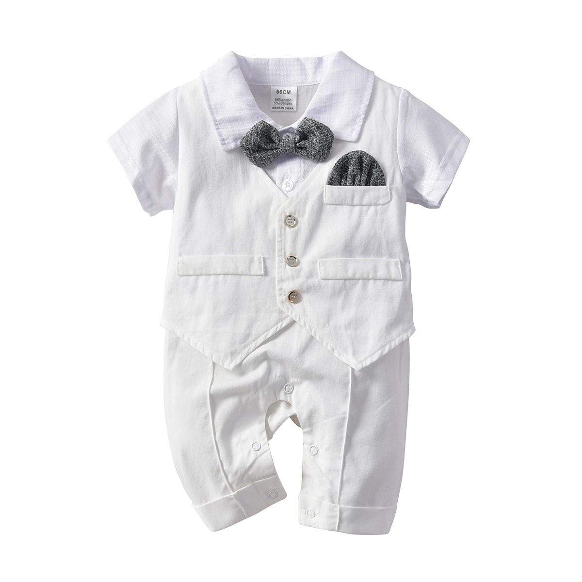 Baby Boy Gentleman Christening All White Suit