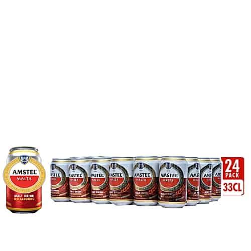 Amstel Malta Non Alcoholic Malt Drink - 33cl Can X 24