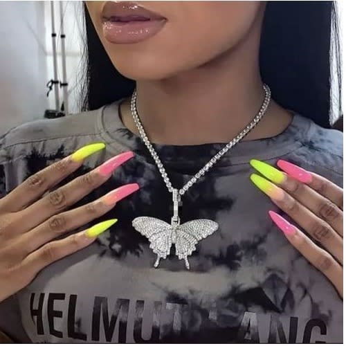 Butterfly Pendant  Necklace