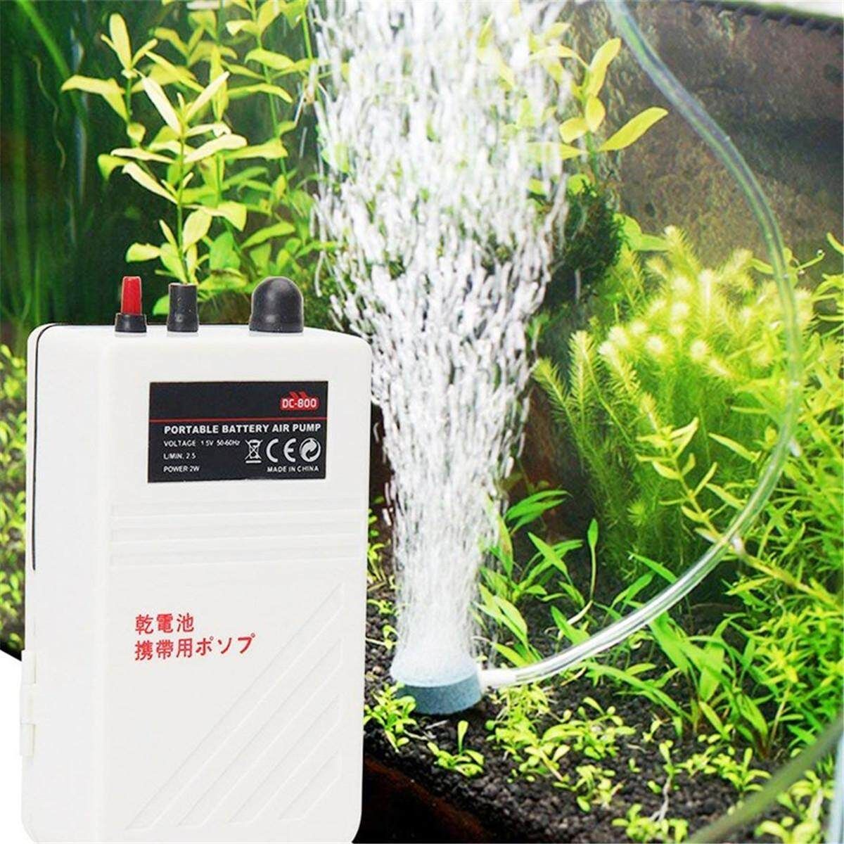 2-5W Aquarium Outage Emergency Operated Air Pump Aerator Oxygen-DC800 DC800 Inner Gas Distribution Pipe)