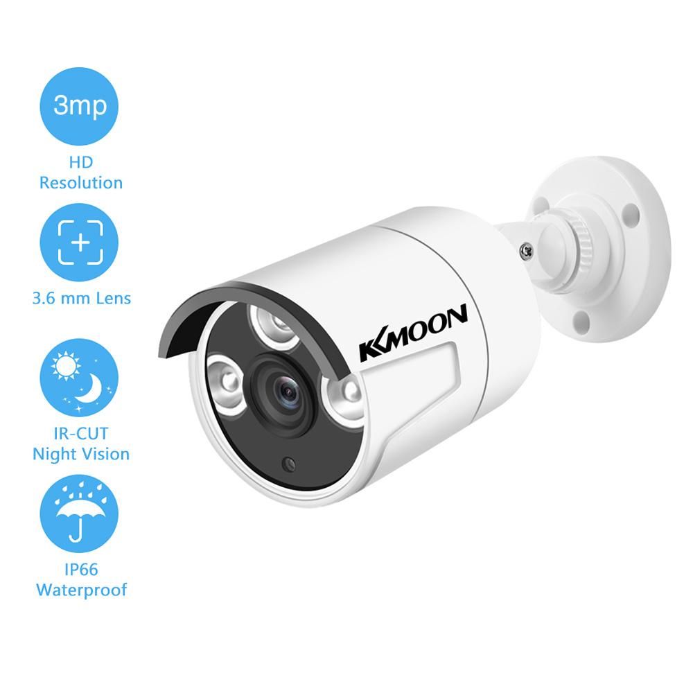 3mp POE IP Camera Waterproof Infrared Night Vision Support P2P Android/iOS APP Motion Detection