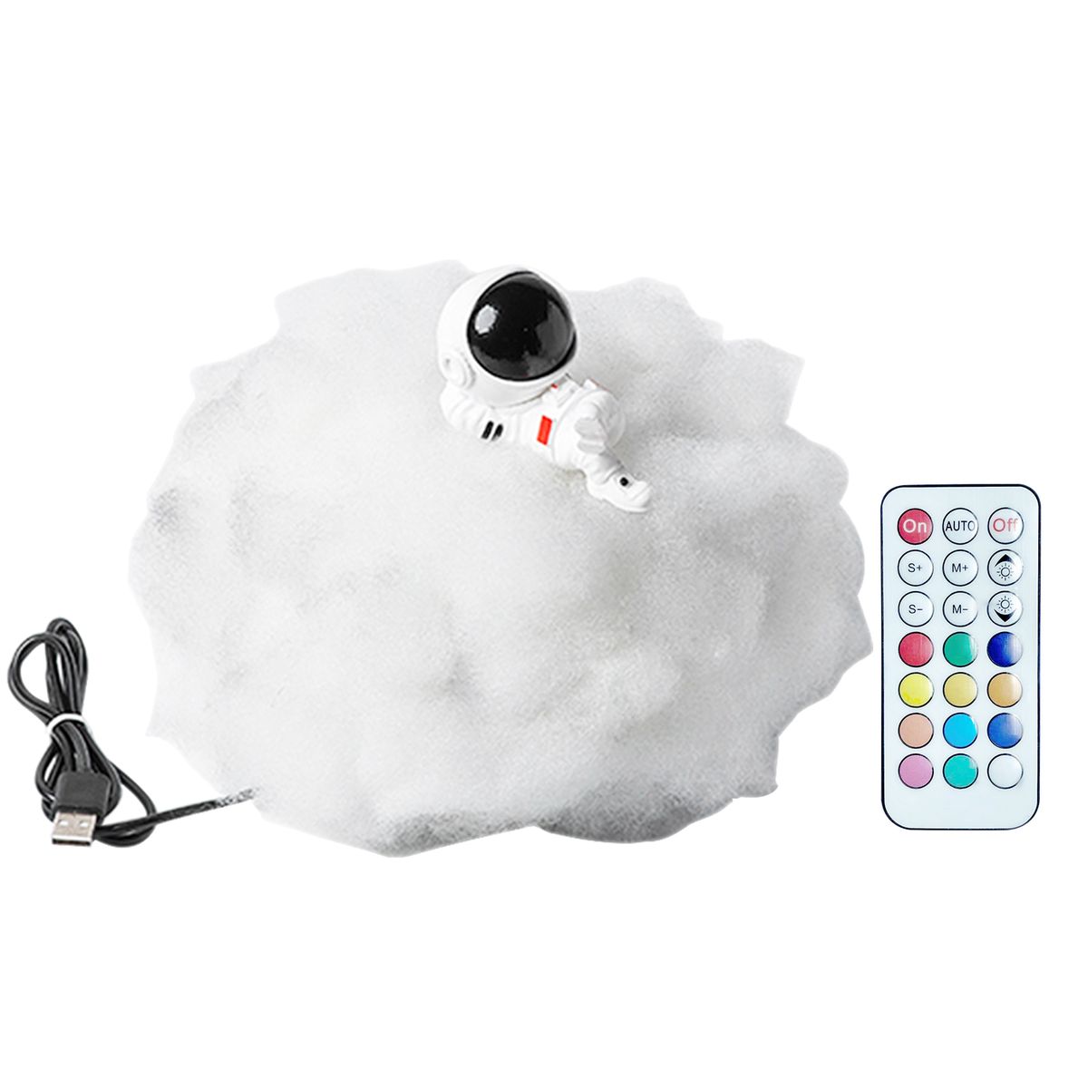 D C2.5V 1W LEDs Colorful Clouds Astronaut Lamp With R-ainbow