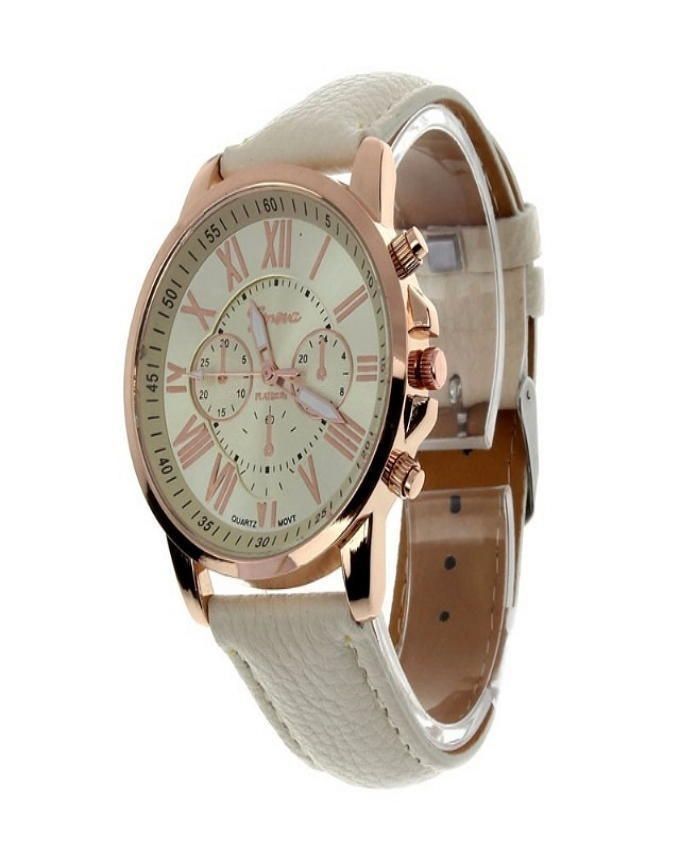 Leather Wrist Watch - Champagne