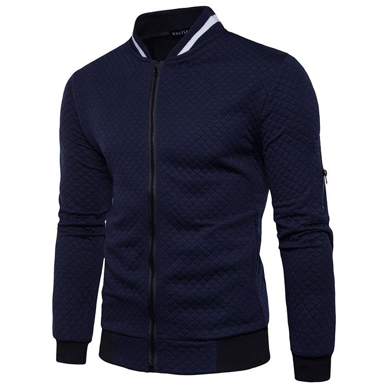 Men's Casual Comfort Lightweight Blazers Windbreak Jacket Coats-Navy Blue