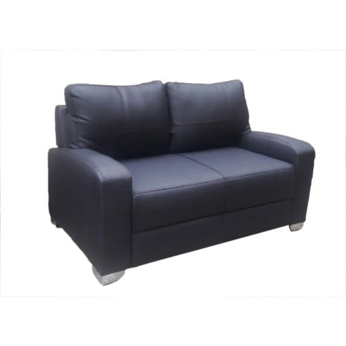 2 Seater Black Leather Sofa