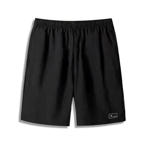 Men's Running Sweatpants Shorts With Pockets - Black