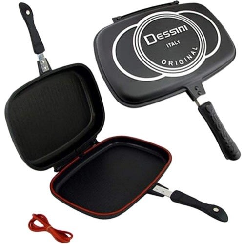 Double Aluminum And Plastic Grill Pan - 40 Cm