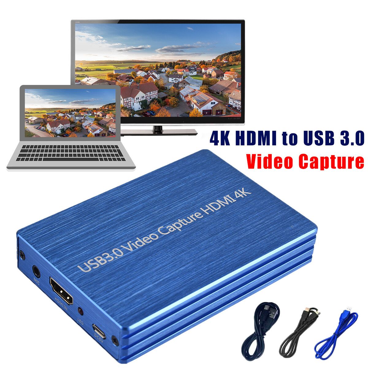 4K HDMI Game Capture Card 1080P HD Video Record For Video/Game Live Streaming