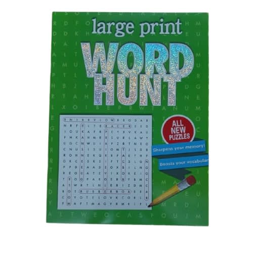 Large Print Word Hunt Word Search Puzzle Book
