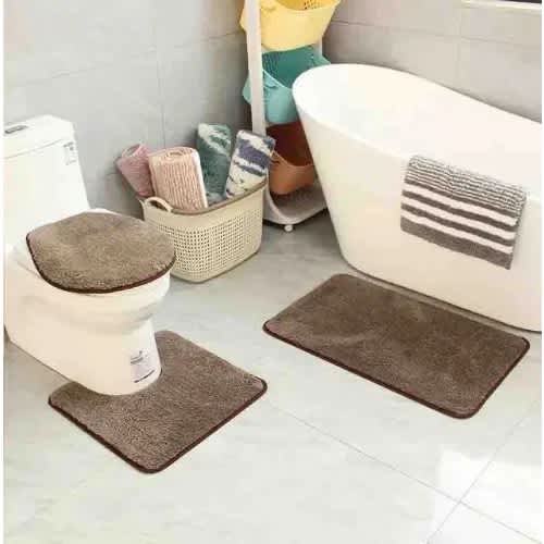 3 In 1 Fluffy Toilet Mat Set
