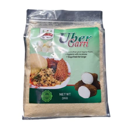 Garri - Dry, Crunchy And White Cassava Grits - 3kg