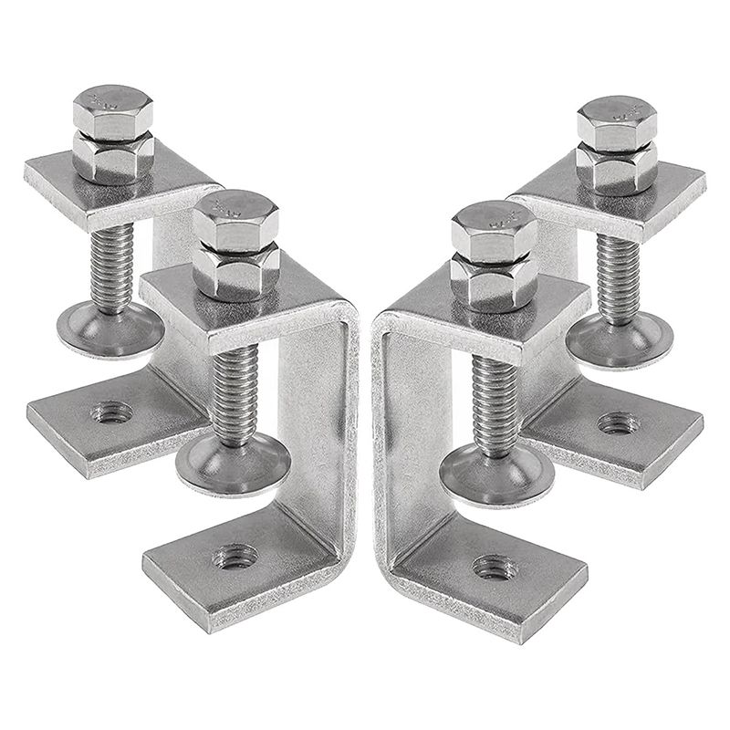 Heavy Duty 304 Stainless Steel  Small Metal with Screws Wide Open 65mm 4 Pieces