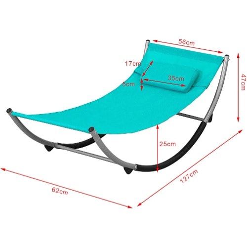 Sobuy - Rocking Lounger With Safety Stopper