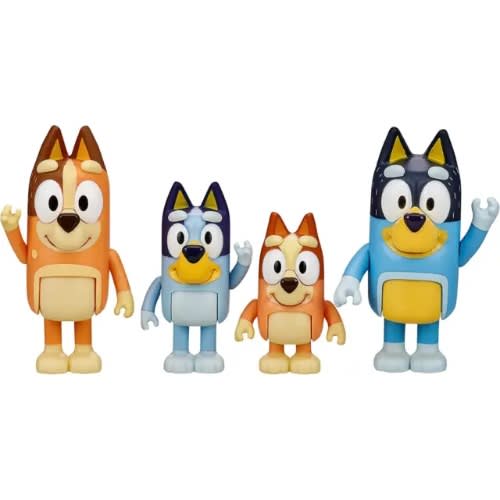 Bluey 4-pack Figure Pass The Parcel - Bluey & Family