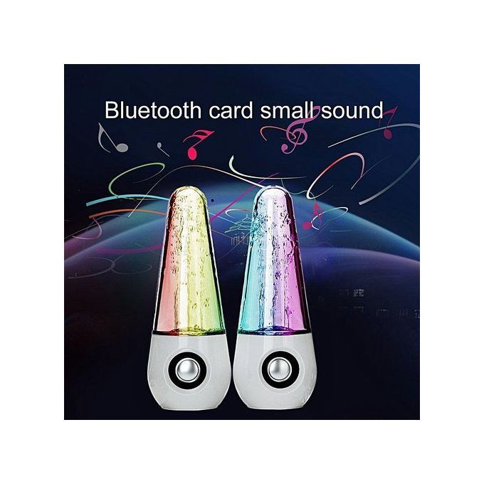Bluetooth Wireless Speakers Dancing Water Speaker With Multicolored LED Light White HT-S