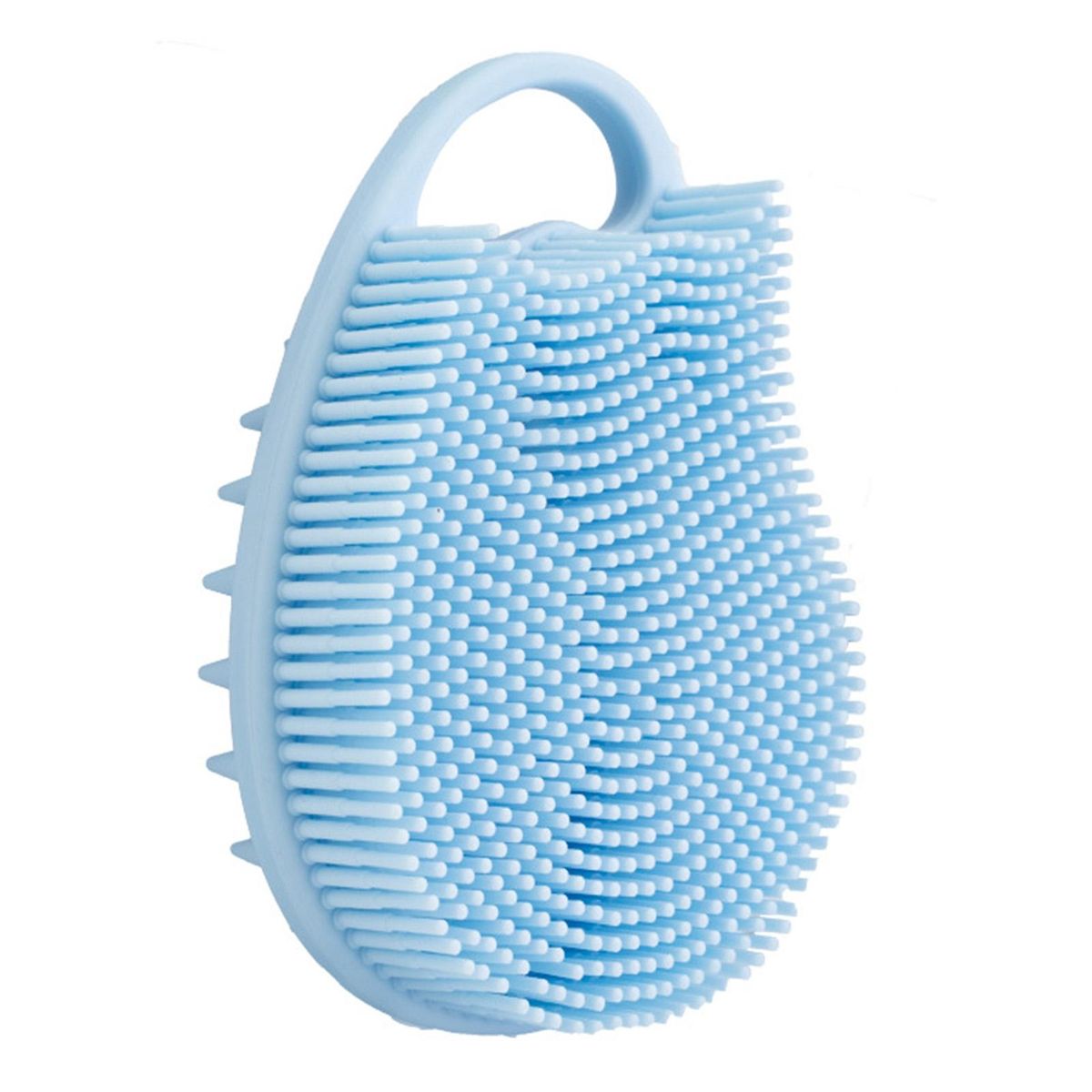 Shower Brush Head Scrubber Silicone Exfoliating Body Brush Blue