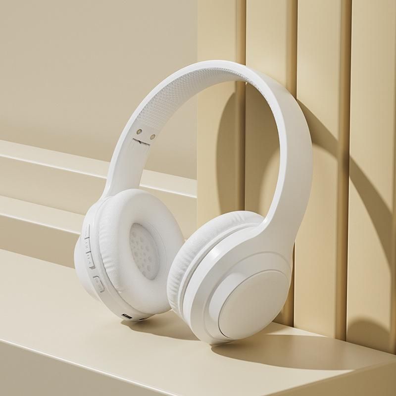 Over-ear bluetooth wireless headset White