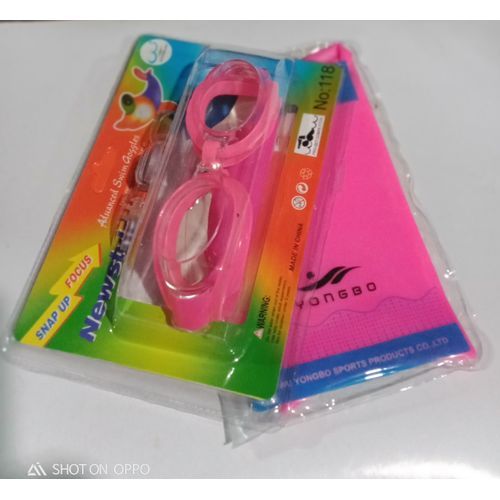 Kids Swimming Goggles + Free Swim Cap And Water Gun