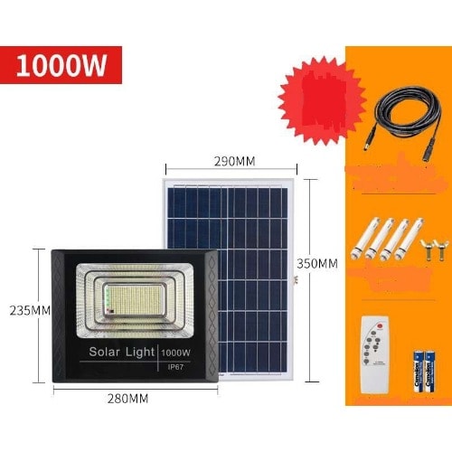 Solar Flood Light For Outdoor Or Indoor - 1000W