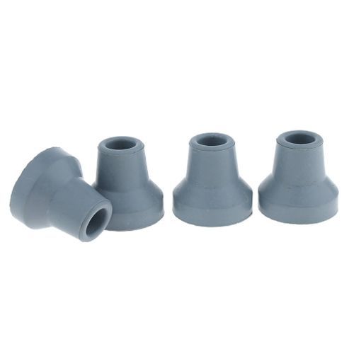 4 Piece End Walking Stick Tip Protector Gray