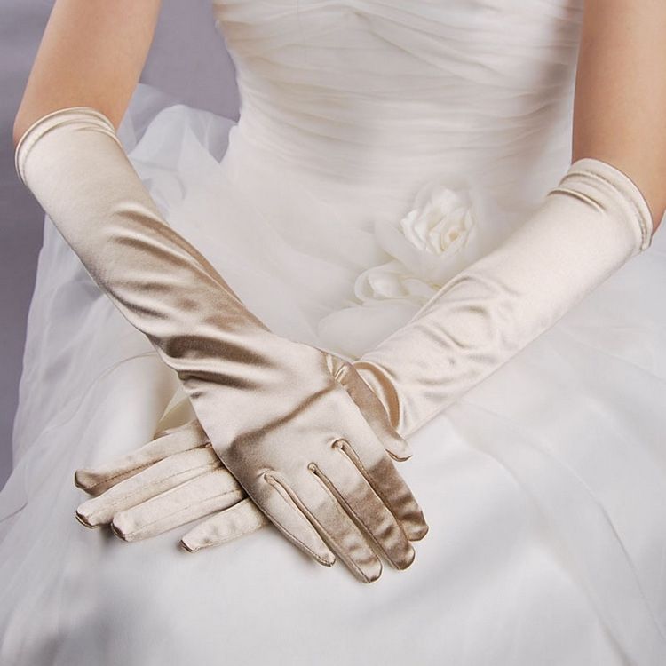 Satin Long Vintage Travel Sunscreen Dress Wedding Gloves