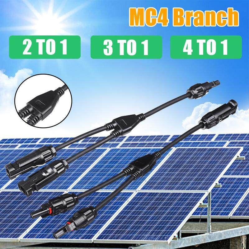 1 Pair Solar Panel MC4 Y Branch Cable Connector Waterproof Adapter Splitter Coupler Male Female M/F Wires Aqua