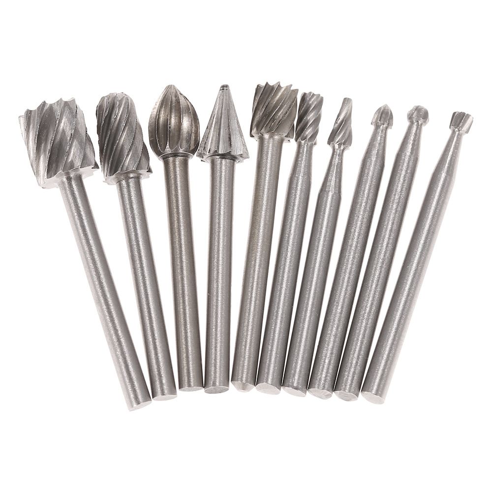 Electric Grinding Accessories 10pcs 3mm Shank HSS Router