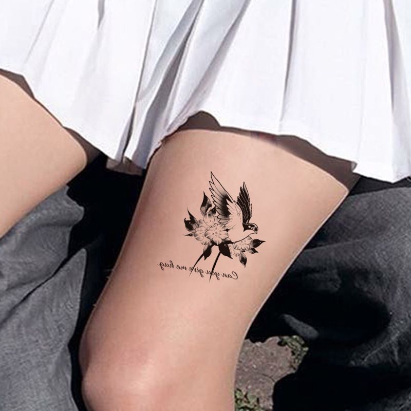 Bare Chip 1 Sheet Temporary Tattoo Sticker Bird Style